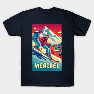 A Vintage Travel Art of Meribel - France T-Shirt